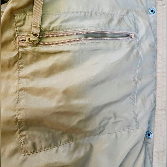 Cabela's Goose Down Faux Suede Long Coat Tan Size Large w/Removable Hood & Fur - Picture 2 of 8